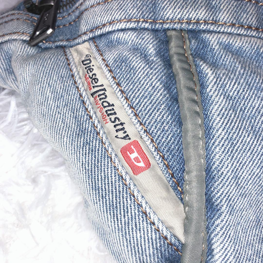 DIESEL ウエストバッグ　インディコブルー　デニム生地