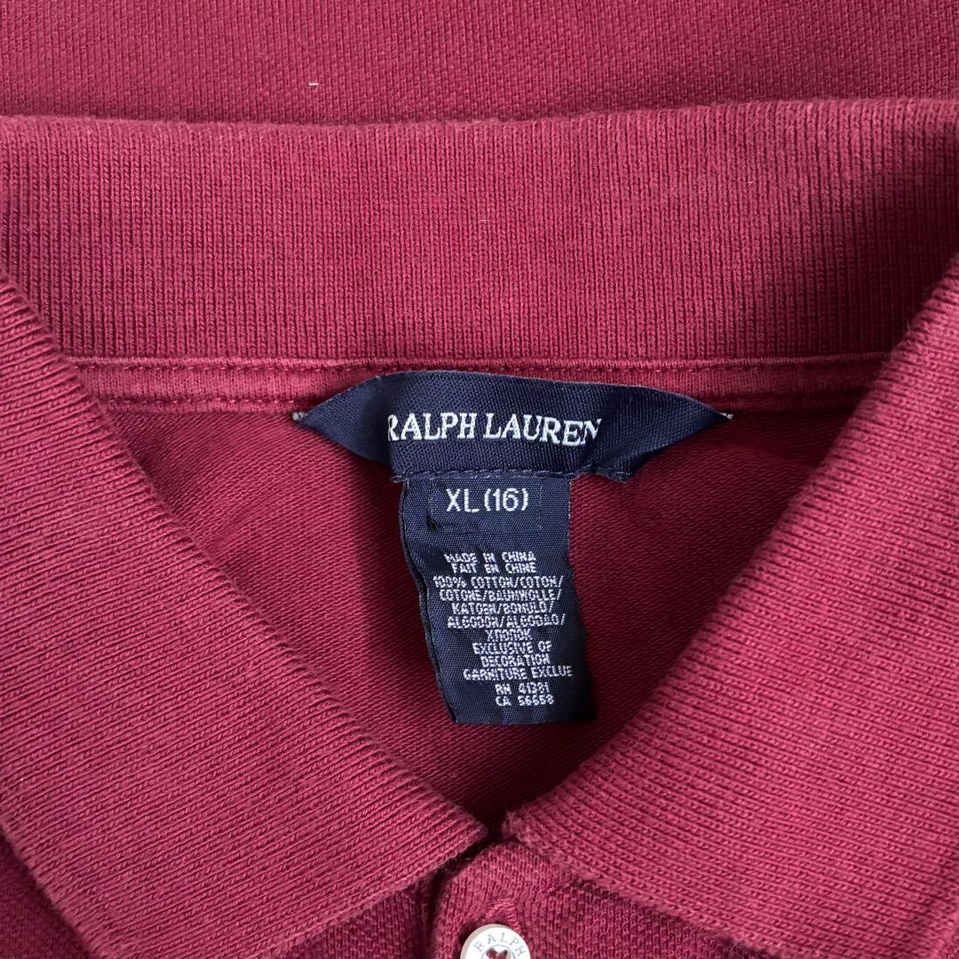 Ralph Lauren 半袖ポロシャツ XL バーガンディ