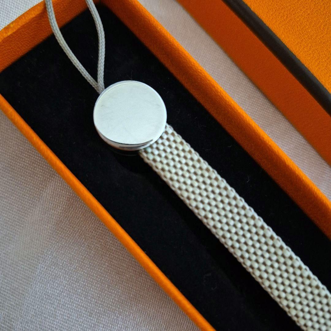HERMES　セリエ キャンバス シルバー　携帯ストラップ