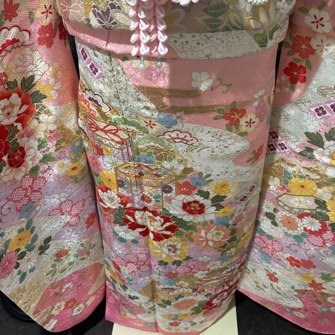 美品　古典柄　貝桶　金糸　金彩　逸品　振袖　フルセット 振り袖