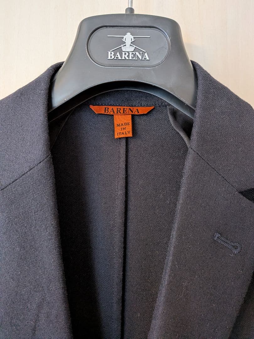 BARENA ネイビー フランネルジャケット