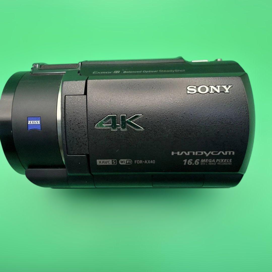 SONY ビデオカメラ FDR-AX40 4K 光学20倍 黒 ハンディカム