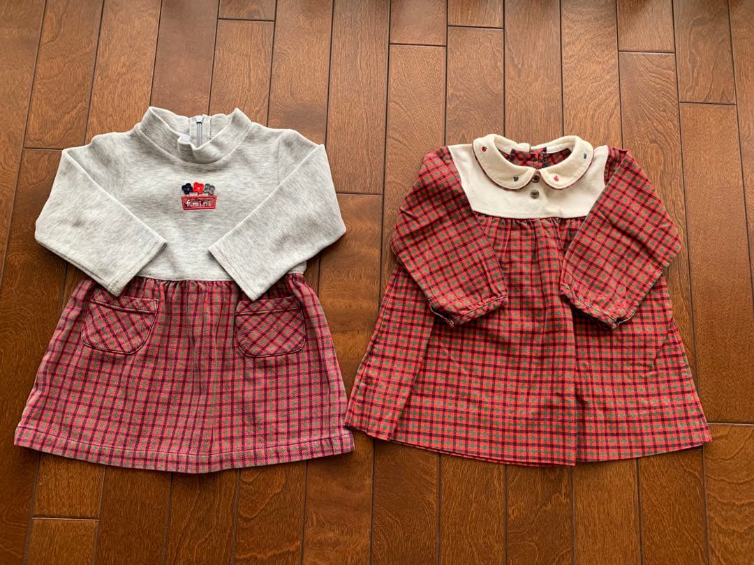 ❣️80〜90サイズ❣️ファミリア ベビー服 ワンピースなど合計11点+おまけ