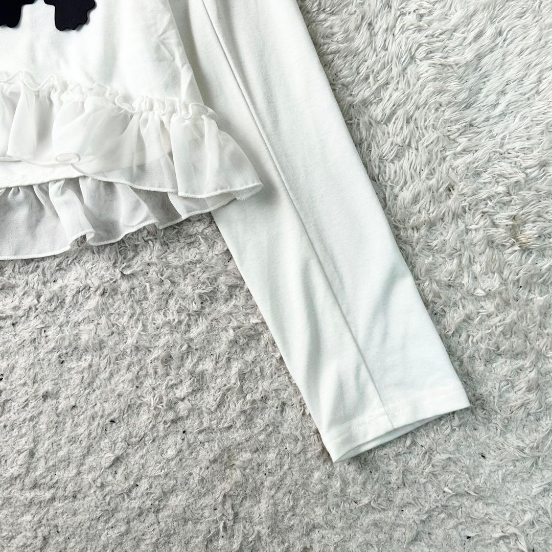 新品✨Sheglit シェグリット シフォンフリル カーディガン M ゴシック