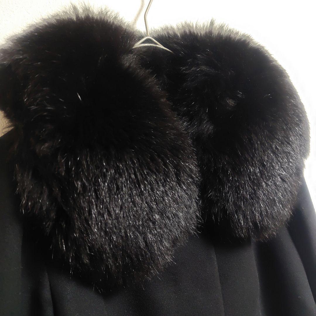 MaxMara Studio フォックスファー付 コート 38 ピュアウール