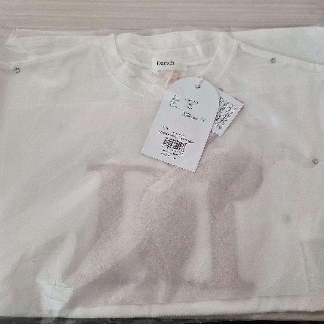 ダーリッチ Hello キルティングアップリケビジューTシャツ　KITTY