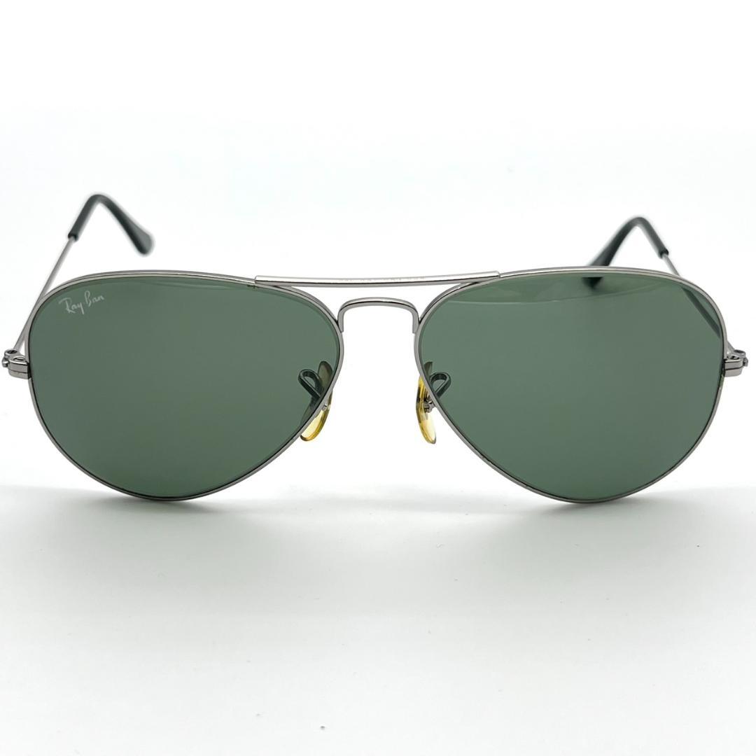 良品 Ray-Ban サングラス USA B&L グリーンレンズ ケース付き