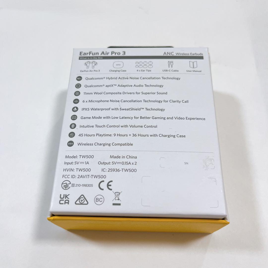 EarFun AirPro3 Bluetooth5.3 ホワイト ケース付き