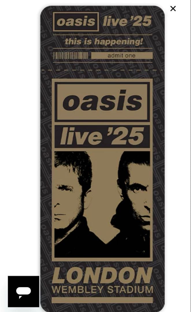 Oasis オアシス London Live '25 チケット＋レコード セット