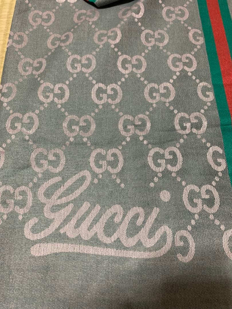 GUCCI GGパターン マフラー グレーNOVELTY