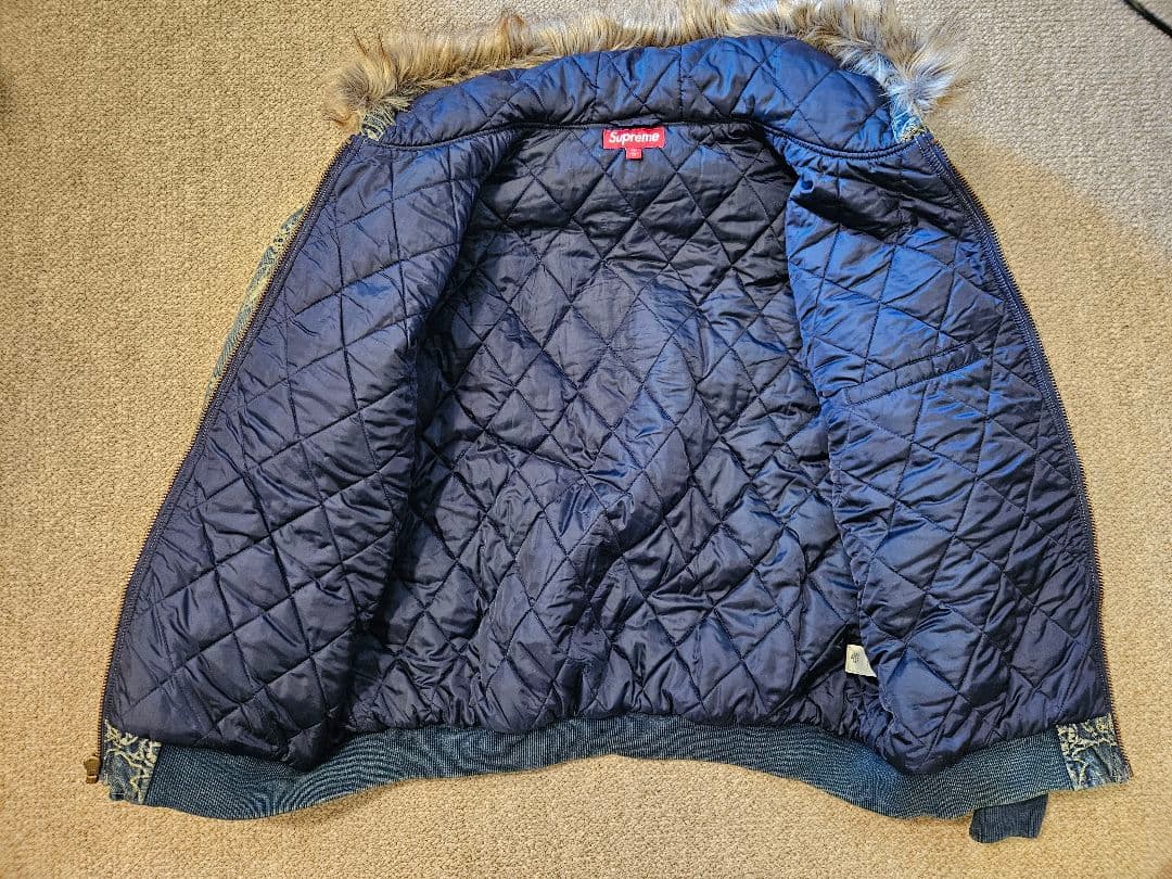 ジャケット・アウター XL Supreme Bandana Jacquard Denim Hooded