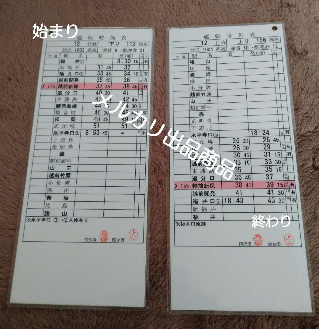 【鉄道部品】えちぜん鉄道 スタフ 6枚セット
