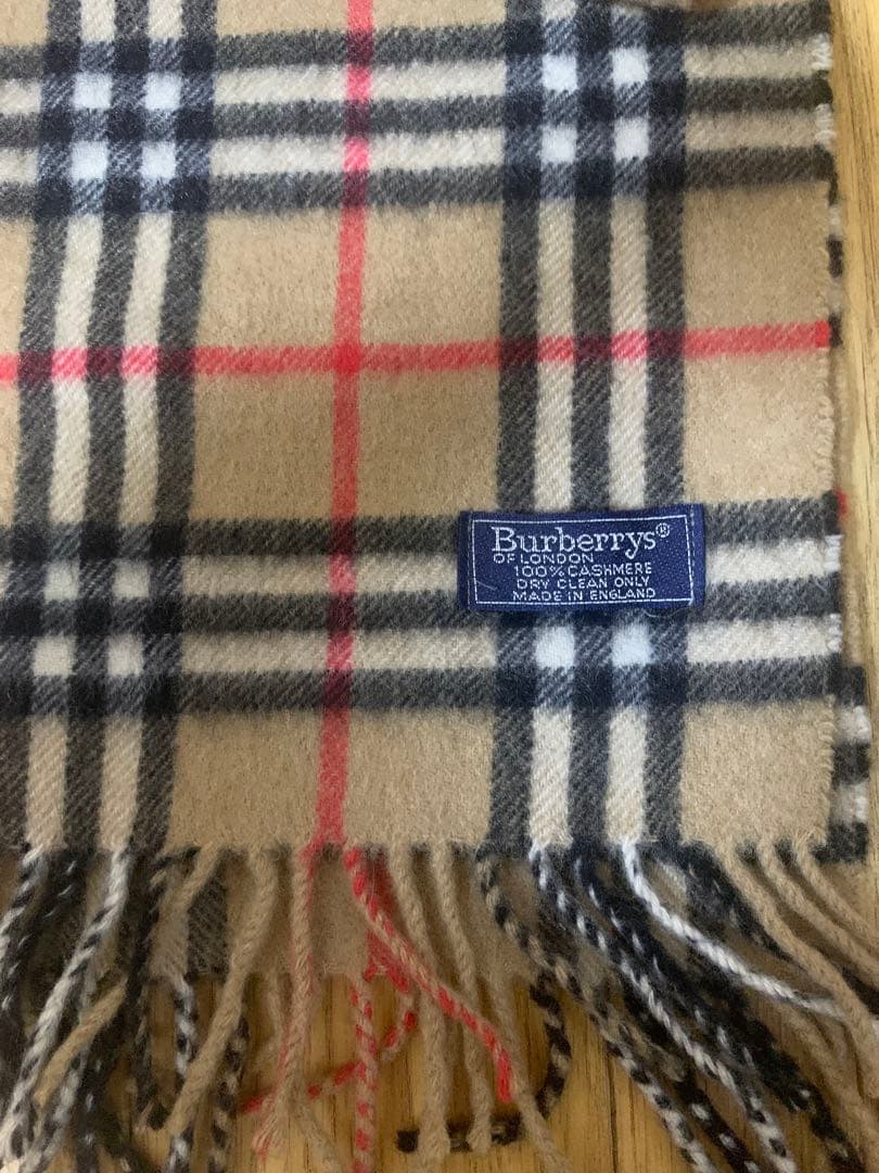 瀬*フ様 美品　Burberry チェック柄 カシミヤマフラー