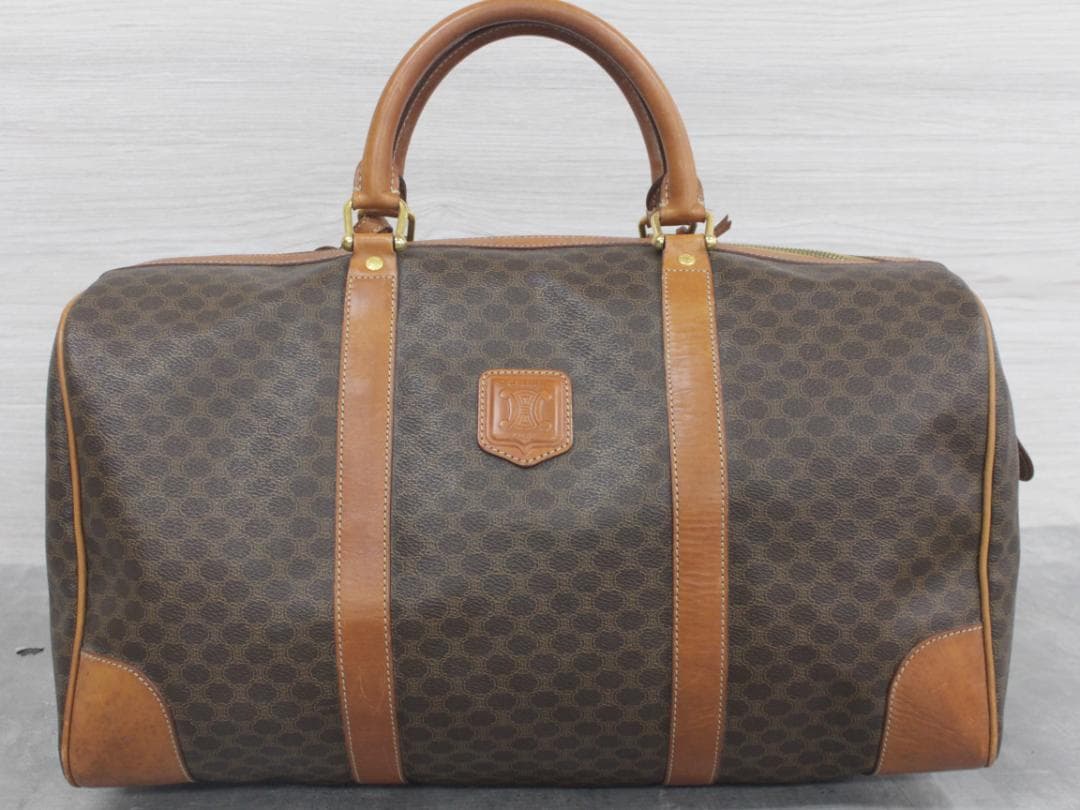 ■CELINE/セリーヌ マカダム ボストンバッグ キャリーバッグ 45