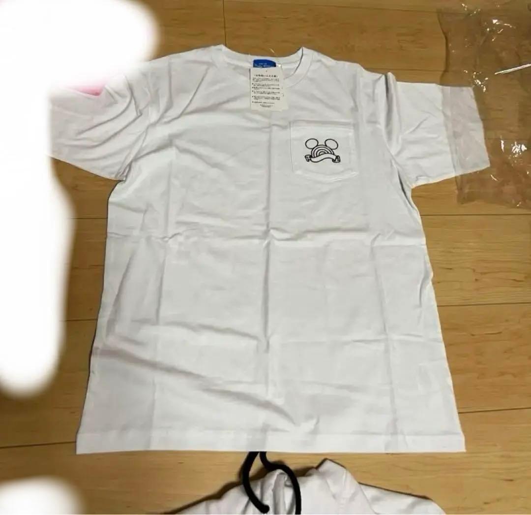 ディズニーミッキー、ミッキーのTシャツ、M、LLサイズ（ディズニーランド）
