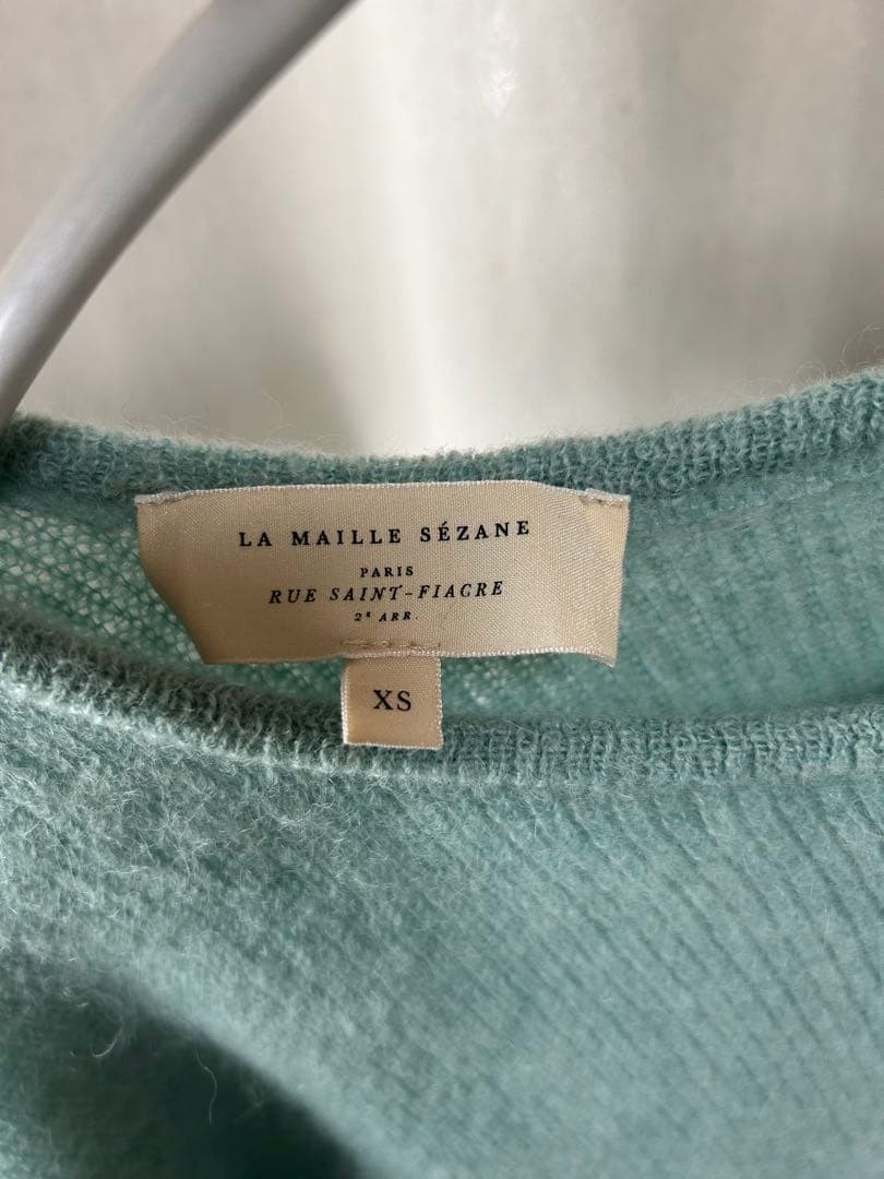 【美品】 Sezane モヘア カーディガン セザンヌ エメラルドグリーン