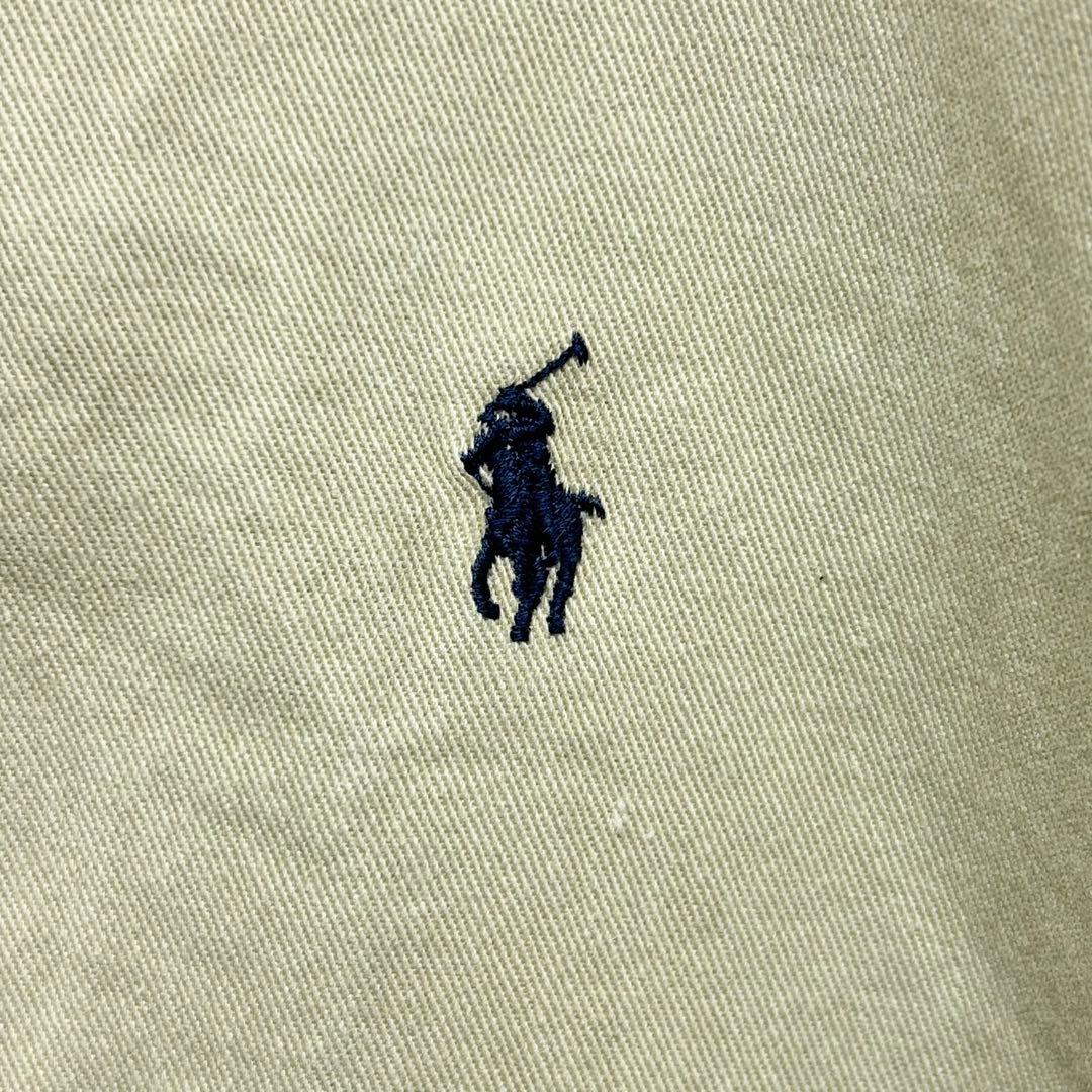 【定番】ラルフローレン スウィングトップ M ベージュ 刺繍ロゴ コットン