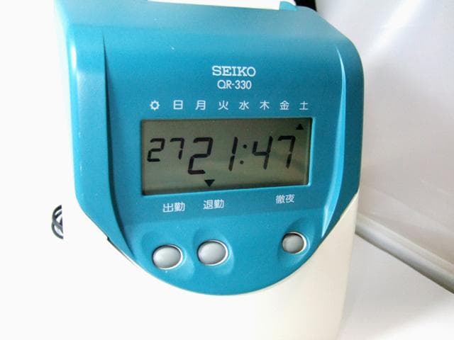 ★清掃済美品 SEIKO タイムレコーダー QR-330 + 新品カード20枚