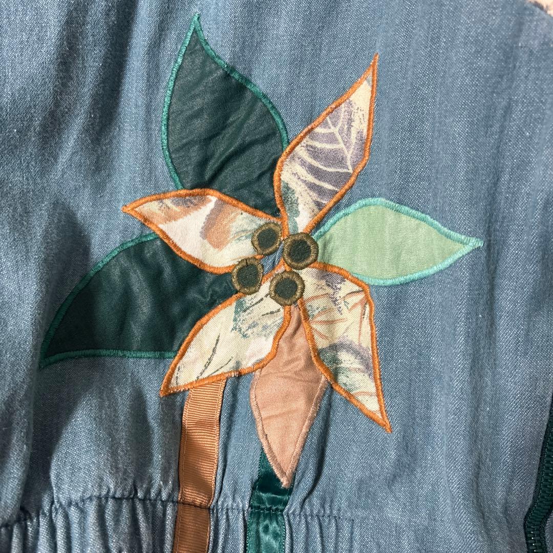 Stitches 80's ボタニカル柄刺繍トラックジャケット