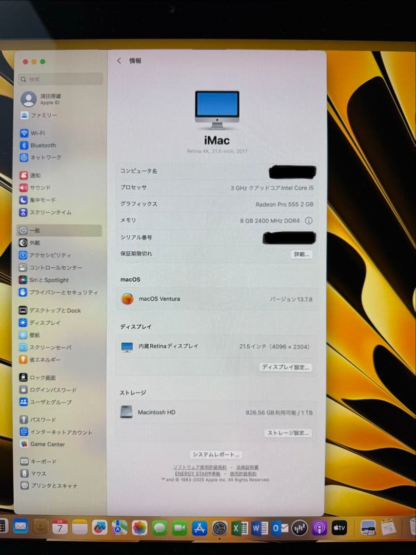 AppleiMac 2017 21.5-inch キーボード・マウス　作動確認済