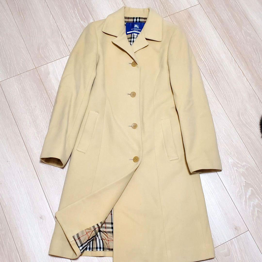 美品✨バーバリーブルーレーベル ノバチェック 裏地 ロングコート 総柄