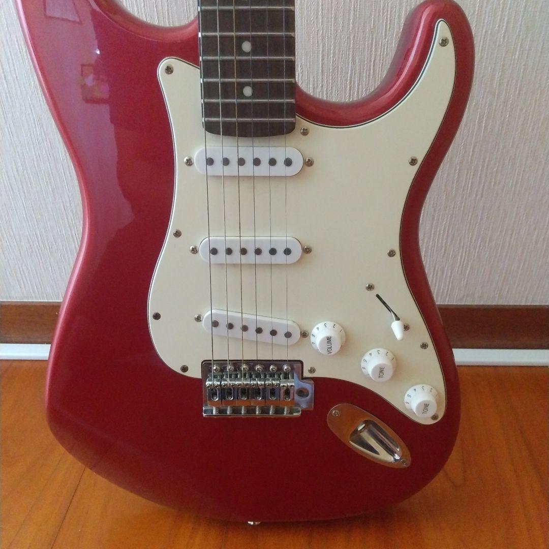 【再出品】島村楽器 BUSKER'S エレキギター レッド 動作未確認