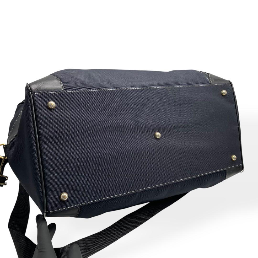 良品　Burberry バーバリー　ボストンバッグ　ダークネイビー　2way