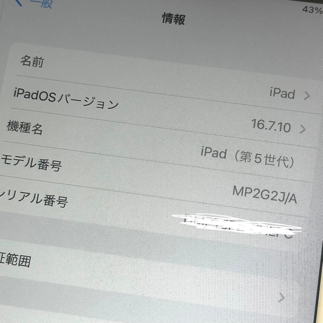 Apple iPad (第5世代) シルバー MP2G2J/A