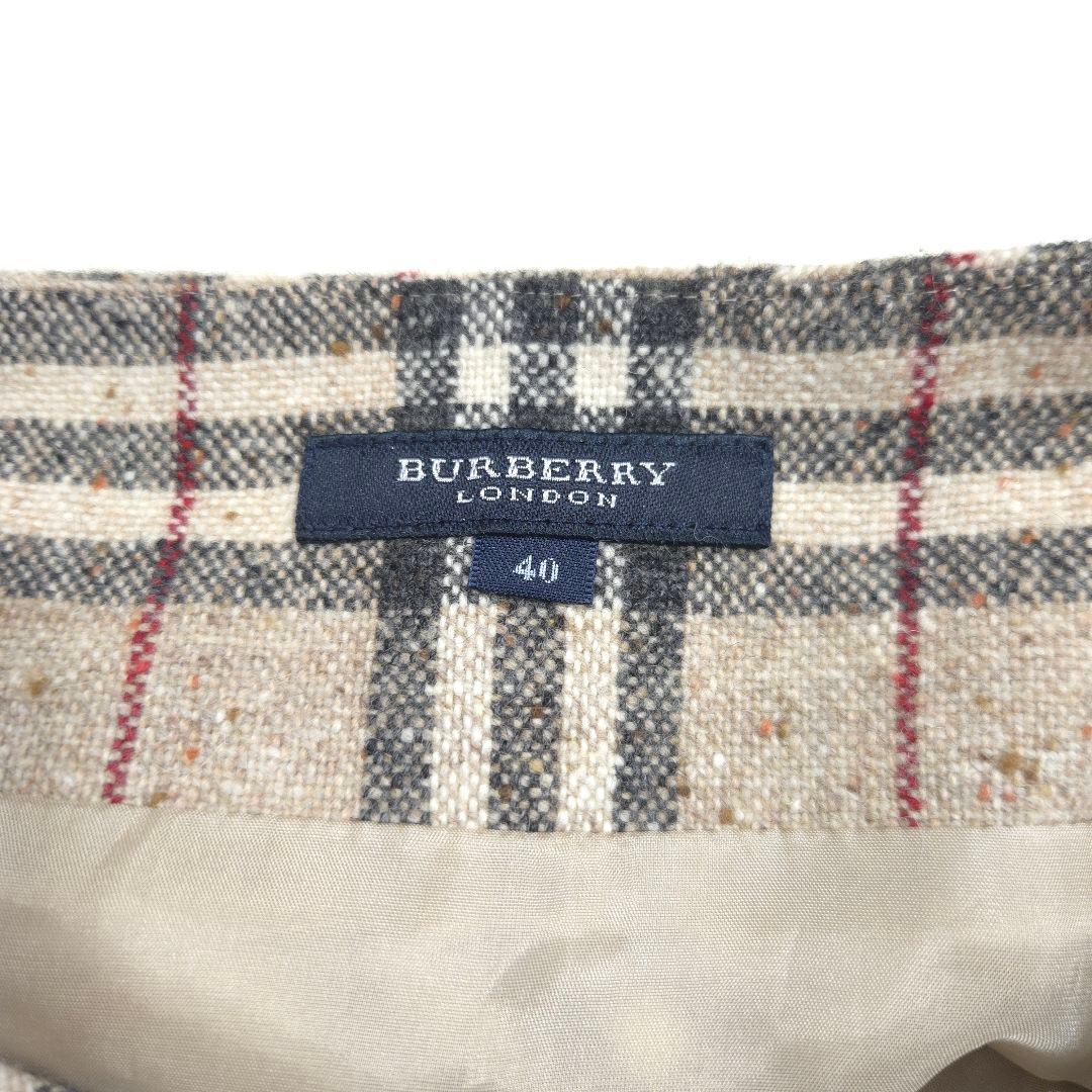 BURBERRY バーバリー 40 L ロング スカート ノバチェック ベルト