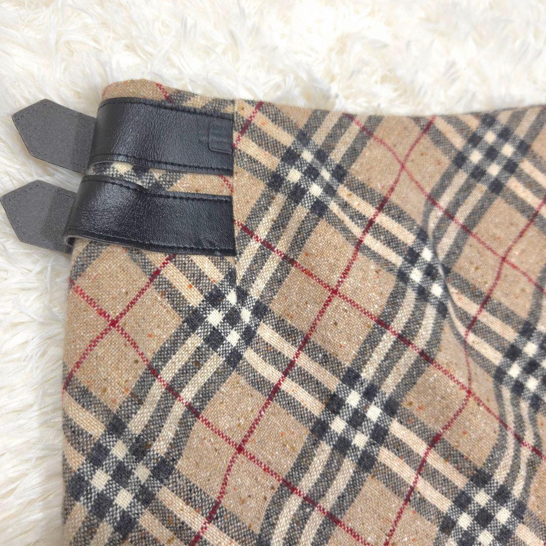 BURBERRY バーバリー 40 L ロング スカート ノバチェック ベルト