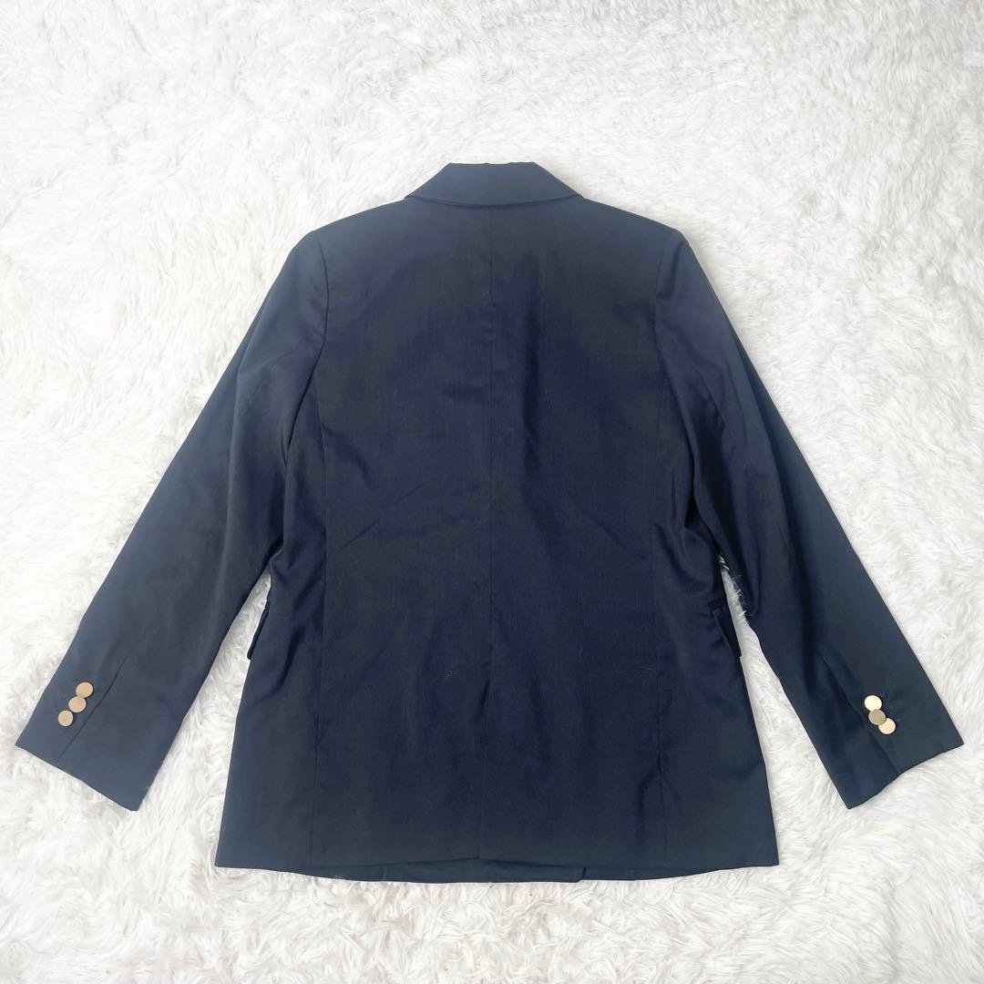 【美品】nano universe 紺ブレザー 金ボタン リネン混 M