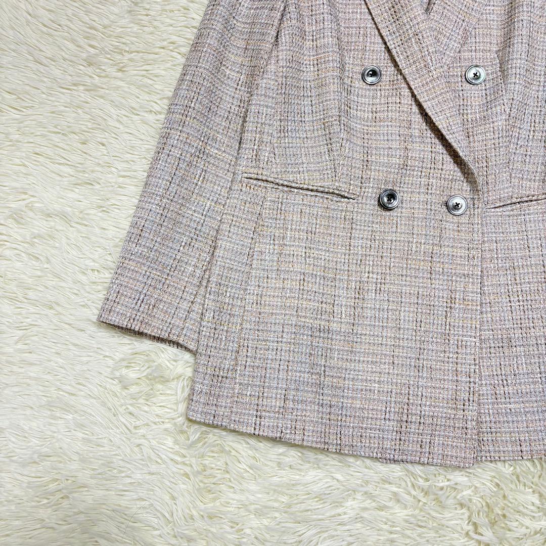 【美品】トゥモローランド ファンシーエフェクトツイードジャケット 36 ダブル