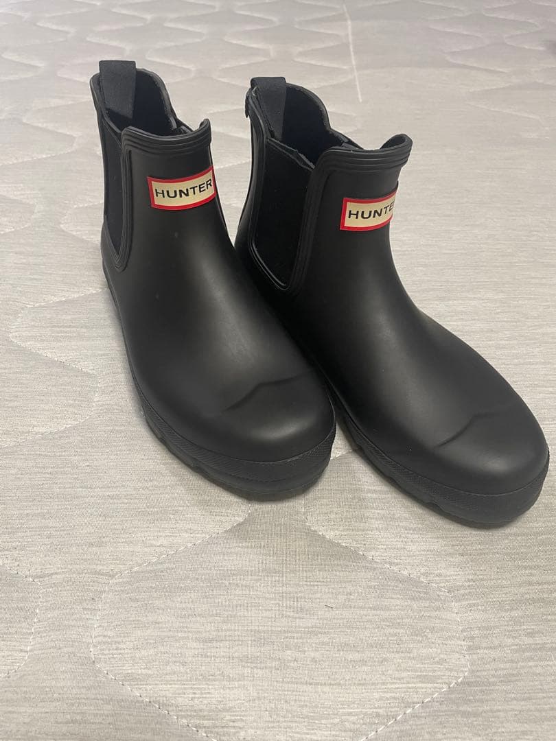 【美品】HUNTERブラック ショートレインブーツ