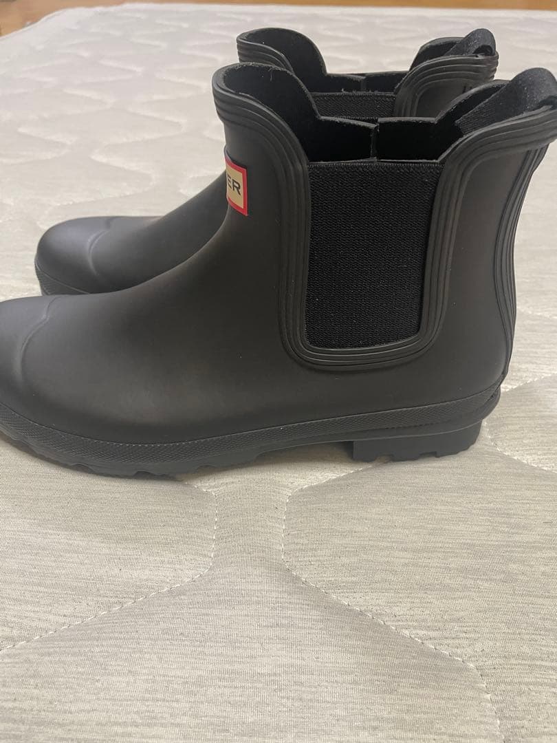 【美品】HUNTERブラック ショートレインブーツ