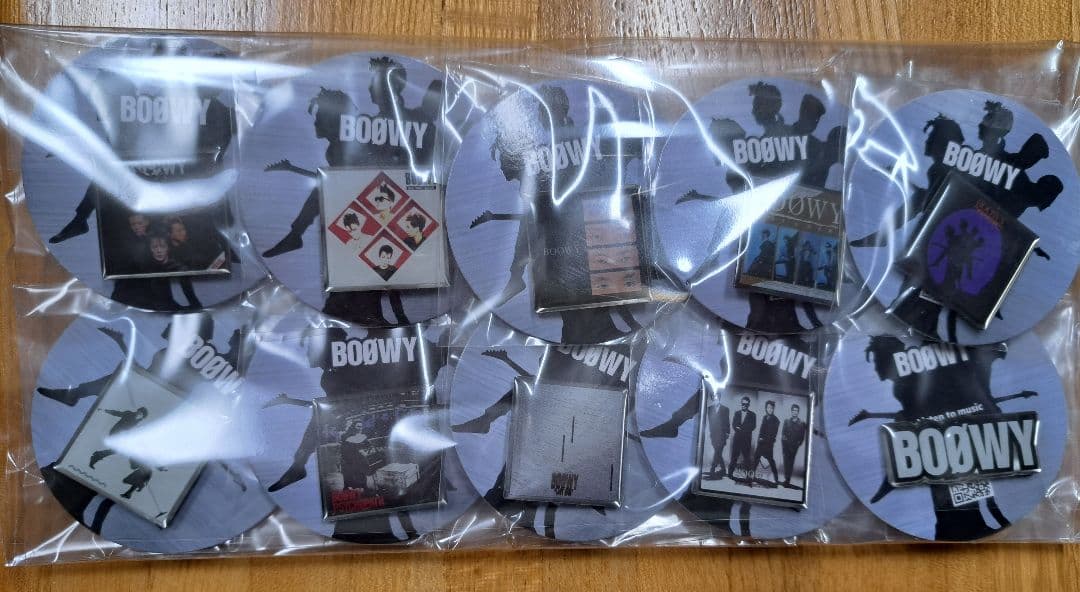 BOOWY アルバムカバーピンバッジ 10個コンプリートセット