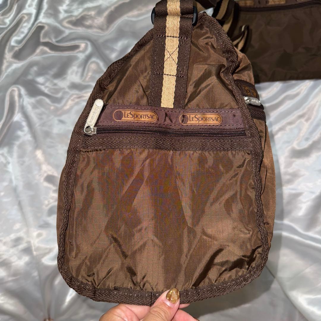 LeSportsac 2way ボストンバッグ　 ブラウン　ラメ