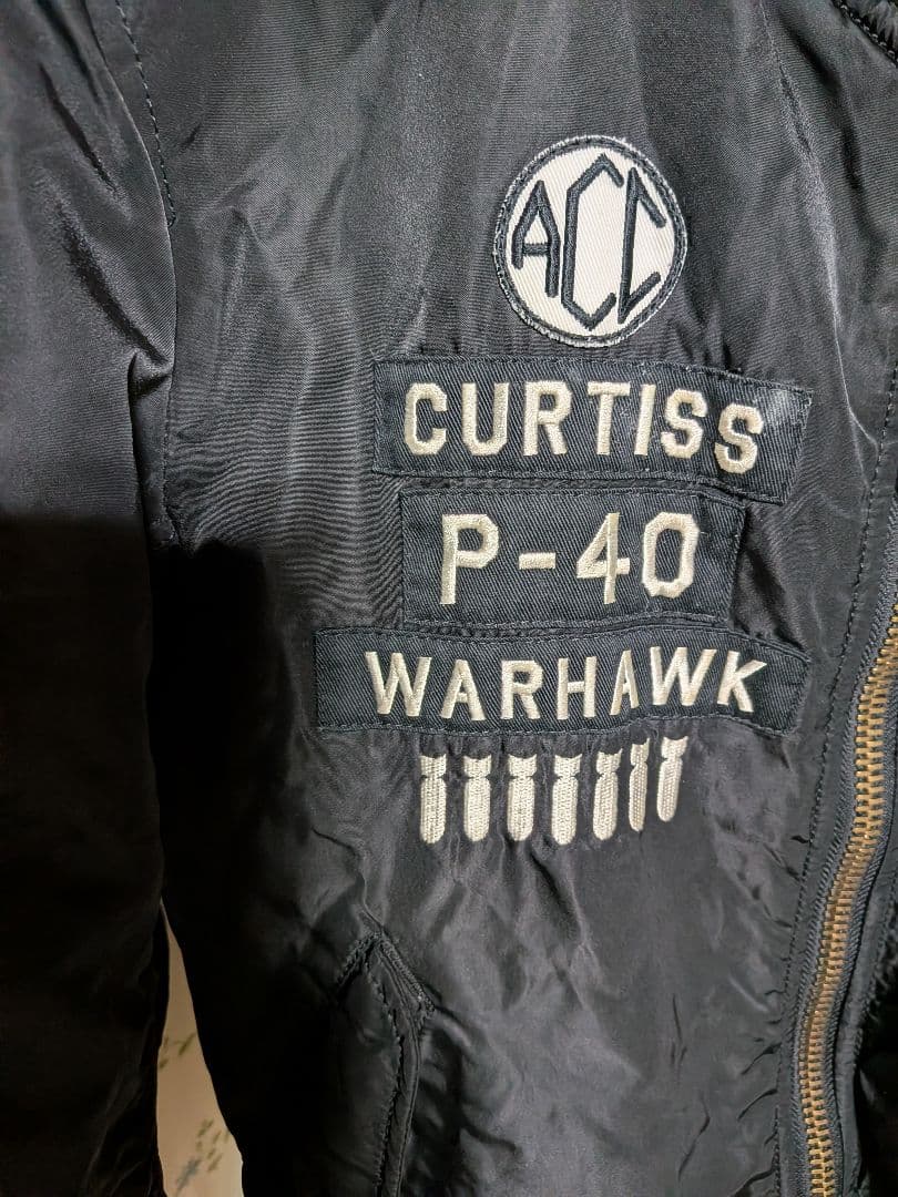 し*く様 AVIREX P-40 WARHAWK MA-1フライトジャケットブラ