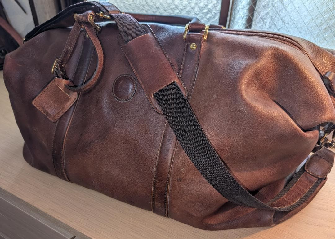 希少 ヴィンテージ Delsey レザー ボストンバッグ 本革 大型 風合い有