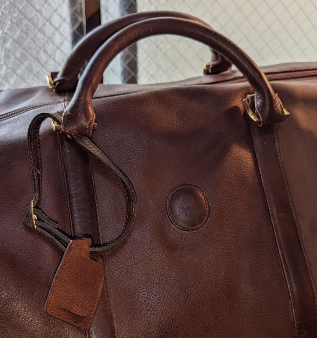 希少 ヴィンテージ Delsey レザー ボストンバッグ 本革 大型 風合い有