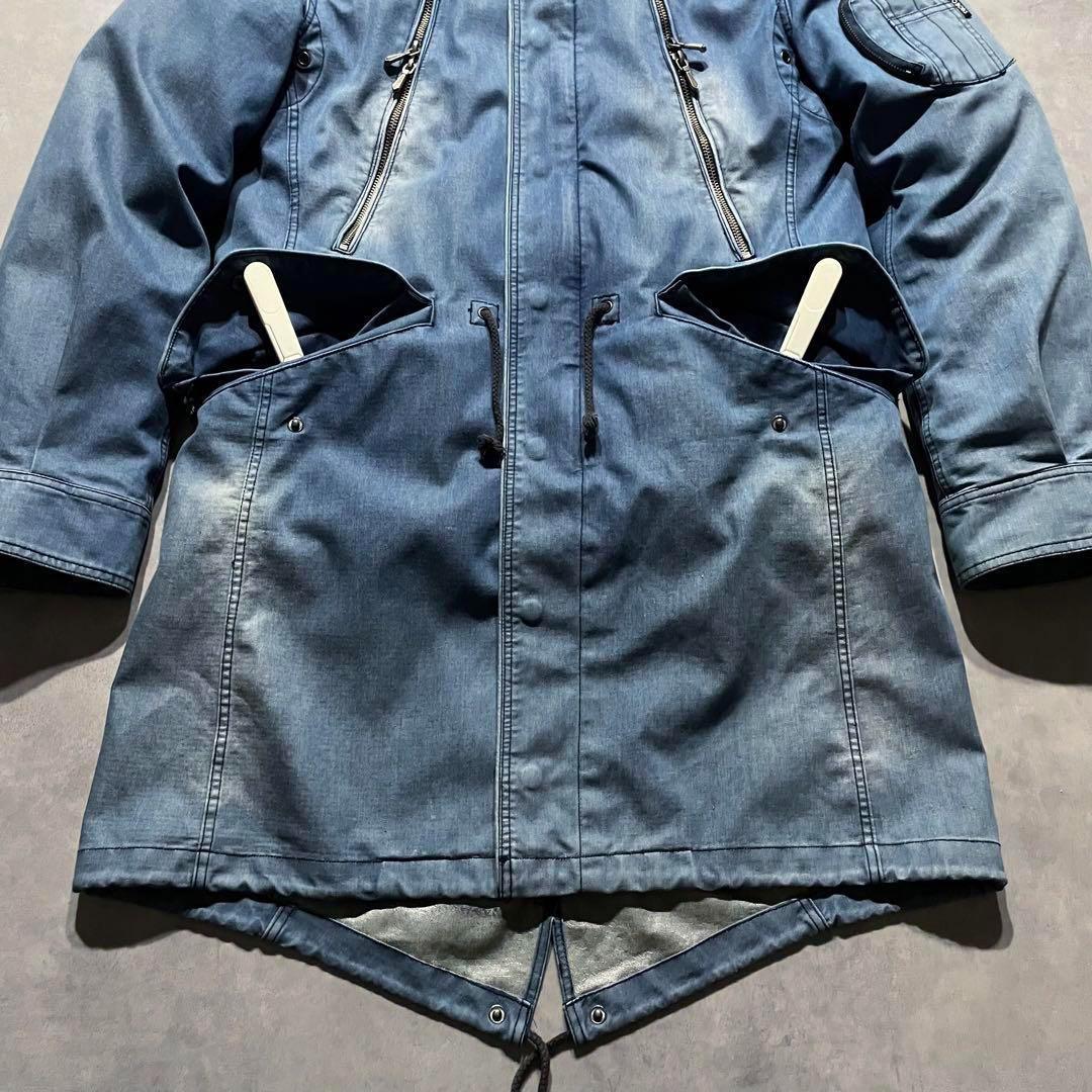 ジャケット・アウター BUFFALO BOBS denim fur military down Y2K