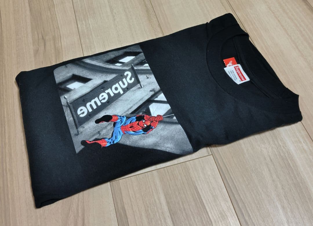 L 即発送 26SS Supreme Spider-Man Tee Black