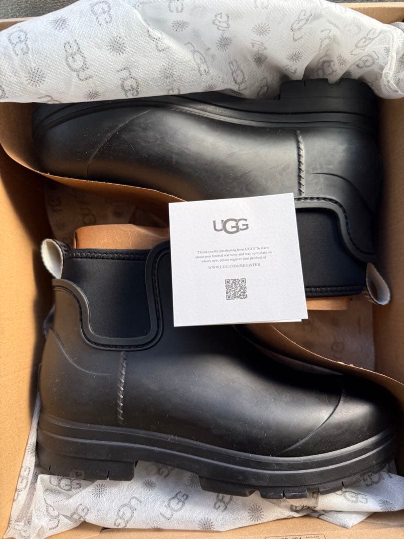 UGG ブラック ラバー ショートブーツ