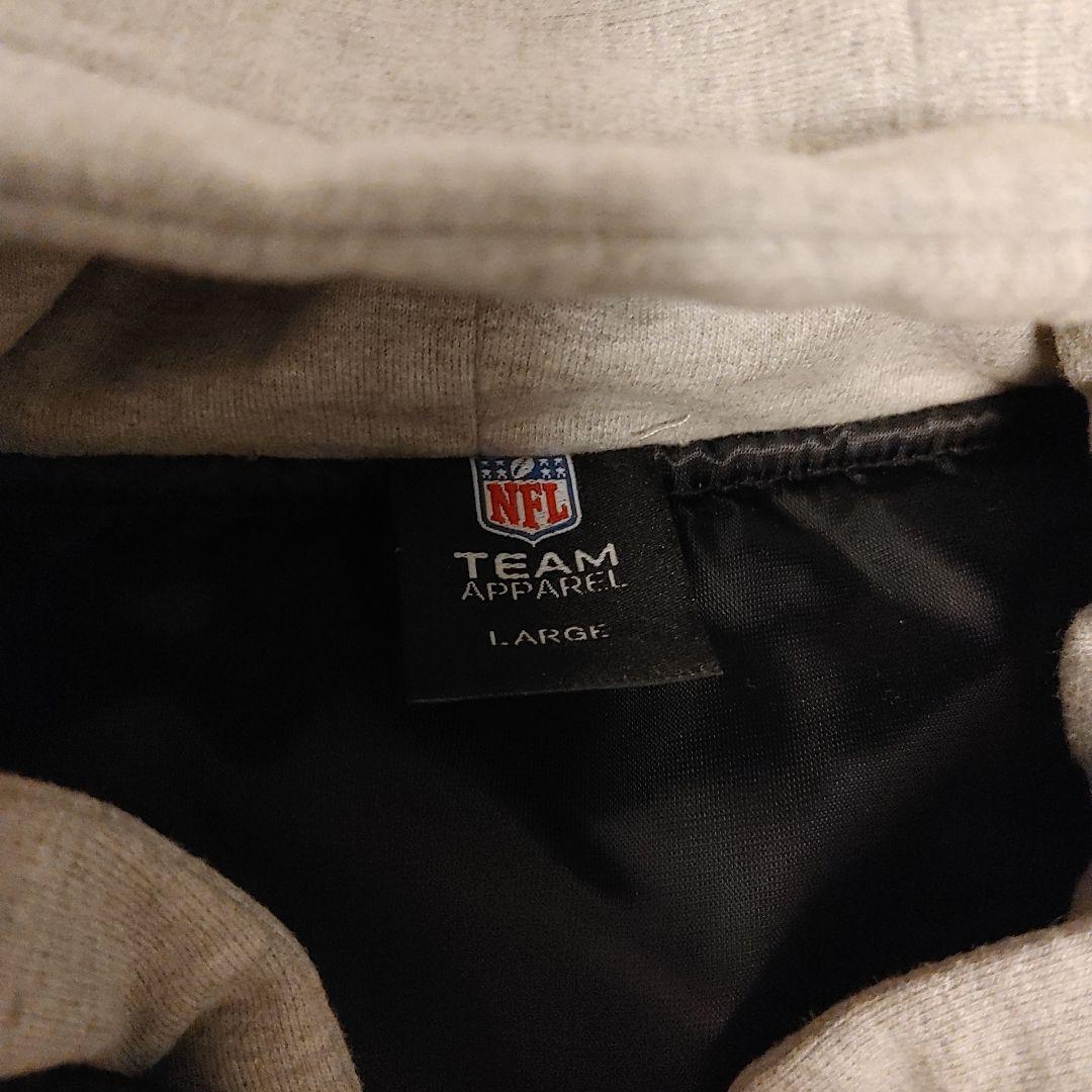 NFL RAIDERS フード付き　スタジャン　中綿　ジャケット　large
