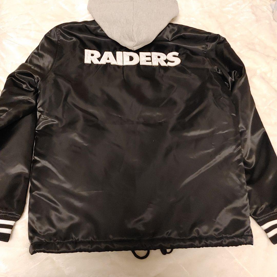 NFL RAIDERS フード付き　スタジャン　中綿　ジャケット　large