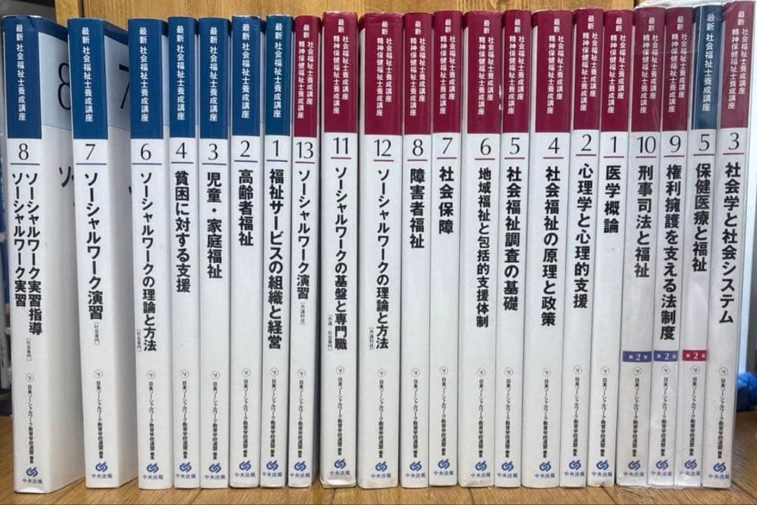 中央法規 社会福祉士養成講座 新カリキュラム 全巻セット 21冊 国家試験対策