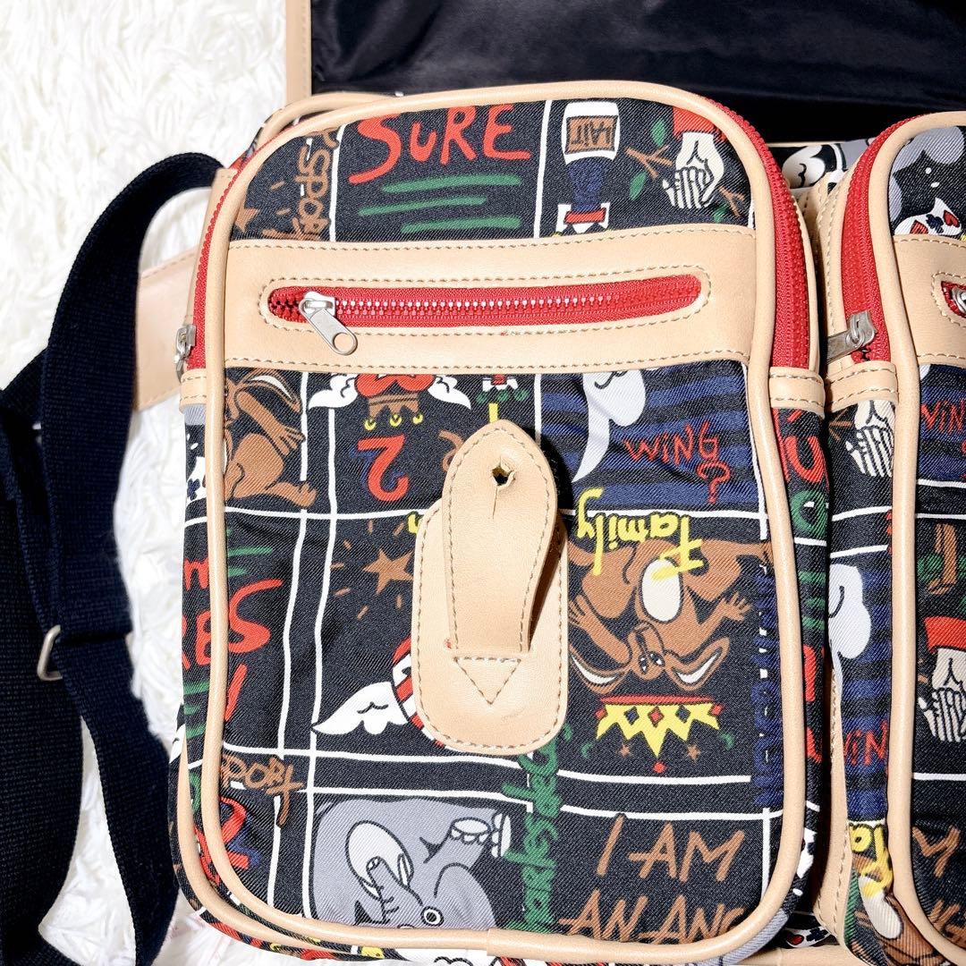 【極美品】 カステルバジャック ショルダー メッセンジャー バッグ 動物