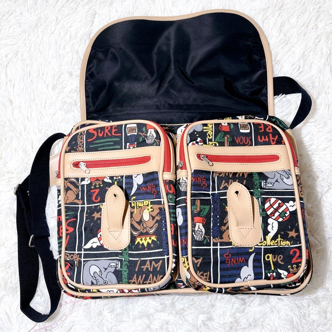 【極美品】 カステルバジャック ショルダー メッセンジャー バッグ 動物