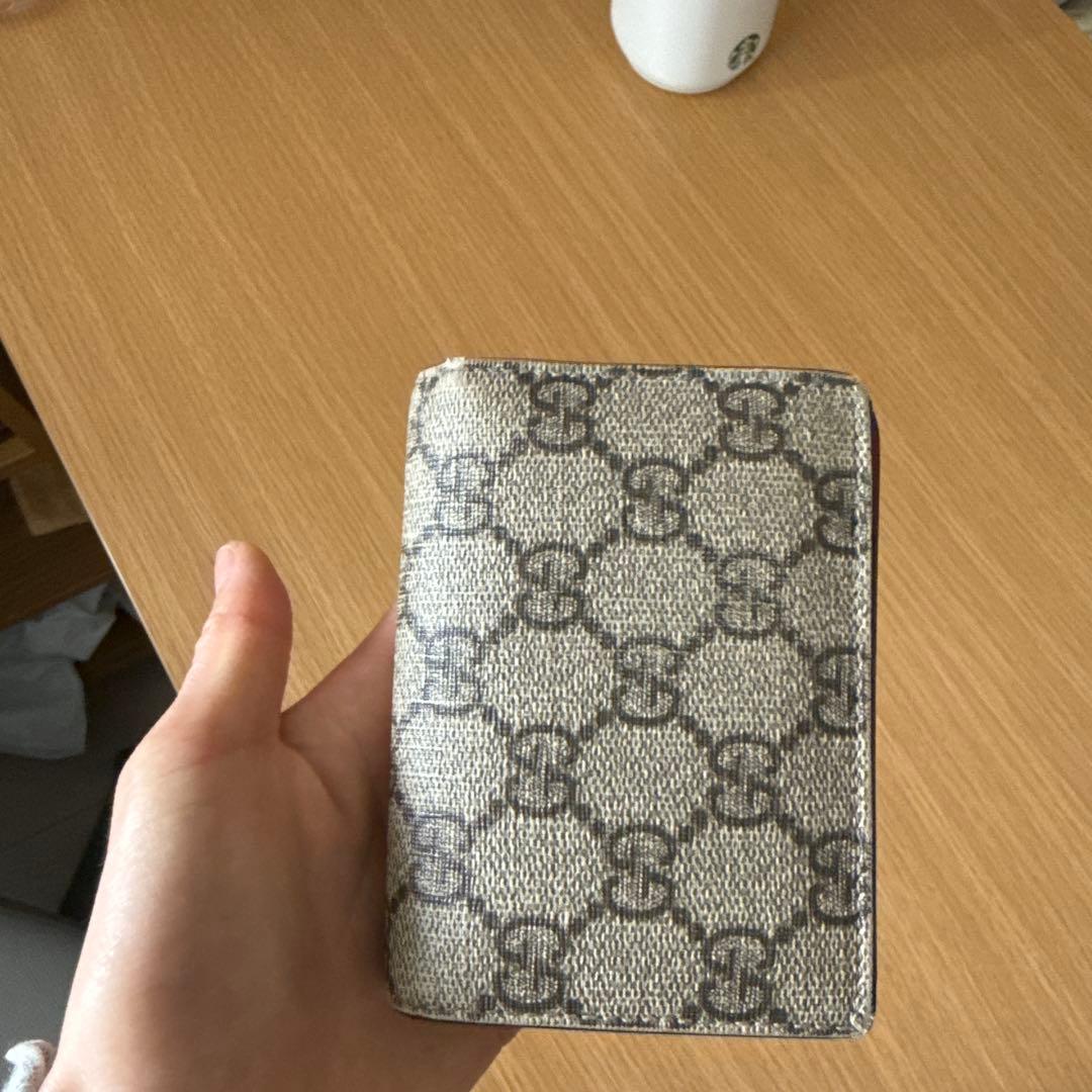 GGパターン チェリー装飾 二つ折り財布