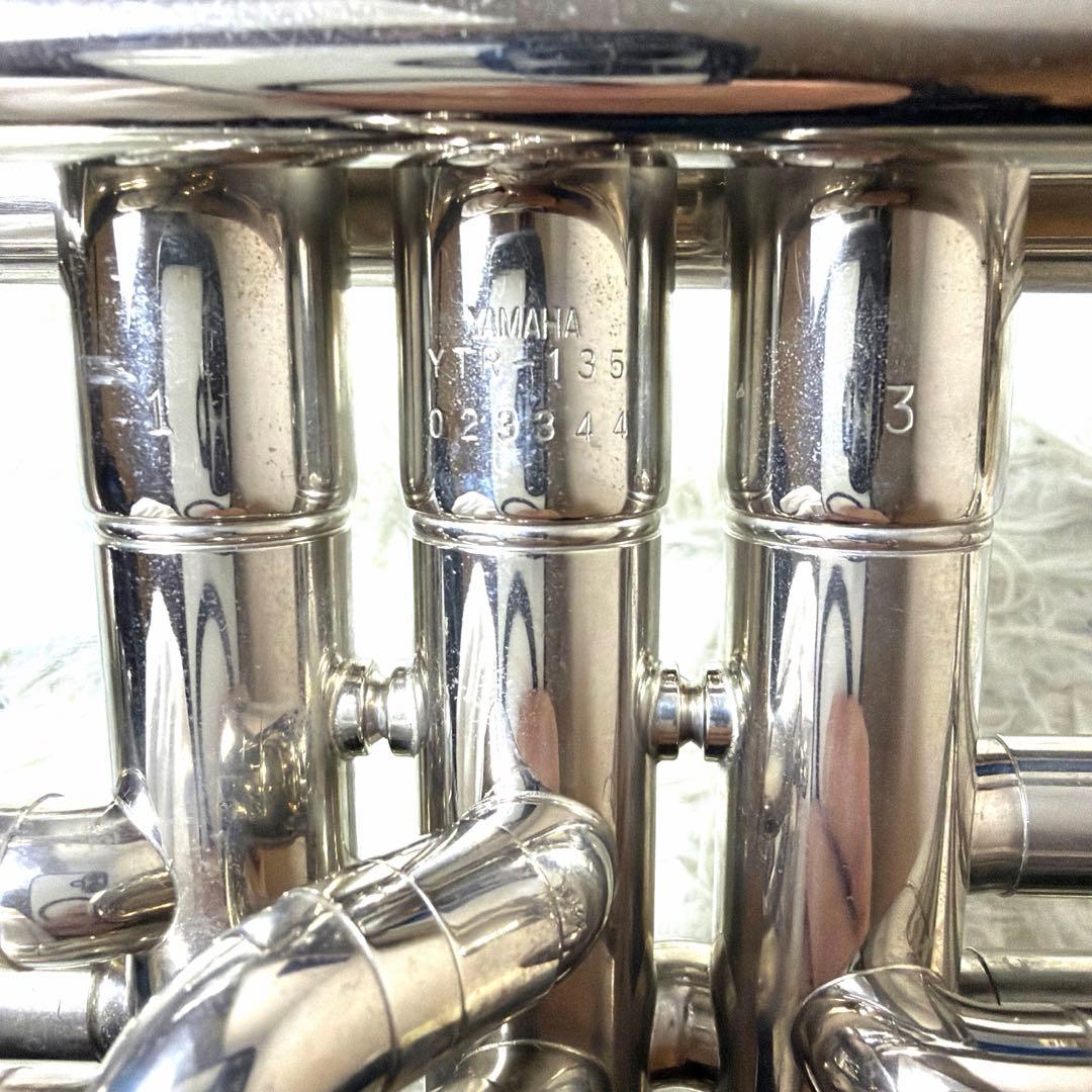 【美品】YAMAHA　YTR-135 B♭トランペット ニッケルメッキ　シルバー