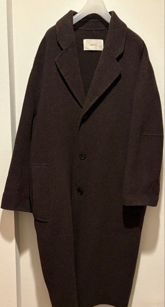 2025 todayful Wool Over Coat ダークブラウン36